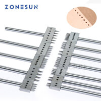 Zonesun 4 / 5 / 6 / 8mm Khoảng Cách Khâu Đấm Dụng Cụ 2 / 4 / 6 Prong Lỗ Tròn Đục Bộ Da Thủ Công Túi Viền May DIY