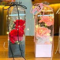 Zonggjz 10 Chiếc Hộp Hoa Cầm Tay, Chất Liệu Đóng Gói Túi Gói Bó Hoa Trong Suốt, Hộp Quà Tặng Hộp Giấy Hoa Đơn Túi Xách Túi Hoa Gói Hoa