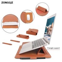 Zonggjz 11 / 13 / 15 inch Ultrabook Da PU đa chức năng Túi siêu mỏng chống sốc