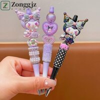 Zonggjz 2 Cái / bộ Bút Bi Giai Điệu, Bút Gel Viết Kuromi Sáng Bóng Dễ Thương, Sáng Tạo Mịn Bền Đẹp Hiệu Quả Bút Gel Đen Văn Phòng Phẩm