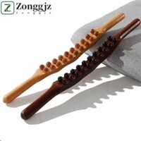 Zonggjz 8 / 20 / 31 Hạt Cây đũa phép trị liệu kinh tuyến, Điểm bấm huyệt Hộ gia đình Gua Sha Massage Stick, SPA Cầm tay thư giãn cơ bắp bằng gỗ Máy mát xa cơ thể Thư giãn cơ bắp