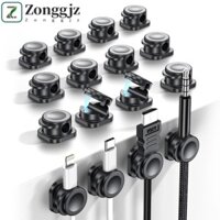 Zonggjz 8 Chiếc Cáp Điện Thoại Kẹp, Dây Sắp Xếp Với Bộ Tổ Chức Cáp Nâng Cao, Thiết Thực Có Thể Điều Chỉnh Chắc Chắn Dính Dây ABS Giá Đỡ Để Bàn Đầu Giường