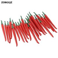 Zonggjz Bút rau ớt đỏ, Bút viết dễ thương mới lạ màu đỏ bằng nhựa, Đồ dùng dự tiệc Bút tiêu đỏ Văn phòng