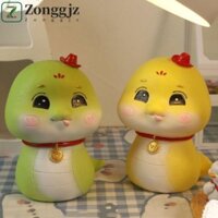 Zonggjz Cung Hoàng Đạo Rắn Heo Đất, Dung Tích Lớn Tiết Kiệm Tiền Cung Hoàng Đạo Lọ Tiền Rắn, Quà Tặng Sinh Nhật Di Động Dễ Thương Tiết Kiệm Tiền Rắn Đồng Xu Hộp Bảo Quản Trang Trí Nhà Cửa