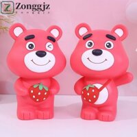 Zonggjz Dâu Gấu Heo Đất, Bể Tiết Kiệm Gấu Chống Rơi Handmade, Bền Đẹp Dễ Thương Độc Đáo Hoạt Hình Trang Trí Máy Tính Để Bàn Trang Trí Nhà