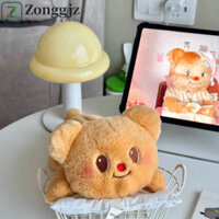 Zonggjz Gấu Bơ Sang Trọng Túi Bảo Quản, Gấu Kem Dung Tích Lớn Sang Trọng Túi Văn Phòng Phẩm Sinh Viên, Túi Trang Điểm Mềm Mại Sang Trọng Túi Đựng Bút Gấu Hoạt Hình Lông Tơ Văn Phòng Sinh Viên