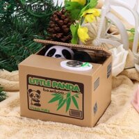 Zonggjz Hộp Đựng Tiền Xu Trẻ Em Mèo Gấu Trúc Trộm Điện Tử Tự Động Heo Đất