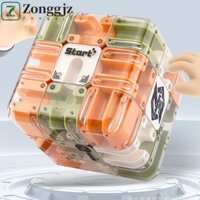 Zonggjz Intelligence Cube Đồ chơi ma thuật, 3D với bóng thép Đồ chơi mê cung bóng xếp hình, Đồ chơi giải nén Vỏ trong suốt Chống căng thẳng 3x3 Square Rolling Ball Magic Cube Game