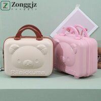 Zonggjz Vali Di Động Dây Kéo Hành Lý Chống Thấm Nước Bảo Quản Hộp Vệ Sinh Có Khóa Mật Khẩu Hộp Đựng Mỹ Phẩm Túi Bảo Quản Rilakkuma Gấu Hoạt Hình Du Lịch
