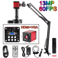 Zoom 150X Full HD Camera VGA / HDMI Cổng Kính Hiển Vi Công Nghiệp Có Thể Điều Chỉnh Cánh Tay Kim Loại Chân Đế Cho PCB Hàn Điện Thoại Sửa Chữa