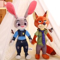 Zootopia Rabbit Judy Doll Fox Nick Đồ chơi sang trọng Ragdoll Quà tặng sinh nhật cho trẻ em Búp bê