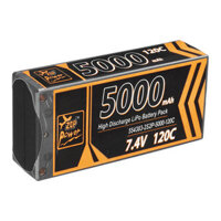 ZOP Power 7.4V 5000mAh 120C 2S Lipo Battery T Deans Plug Hard Case for RC Car