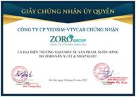 ZORO Group là đại diện độc quyền thương mại cho các sản phẩm, nhãn hàng do YEOSIM - VTVCAB nhập khẩu