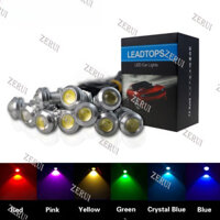Zr Cho 10 Chiếc. 18 Mm 23 Mm 12v Trắng LED Đại Bàng Mắt Đèn Sương Mù Ô Tô DRL Ngược Ban Ngày Tín Hiệu Đỗ Xe Dự Phòng Màu Đen / Vỏ Bạc