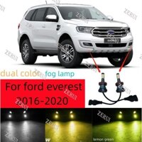 Zr Cho 2 Chiếc Đèn Sương Mù Màu Kép Máy Chiếu LED Sương Mù Bóng Đèn Cho Xe Ford everest 2016-2020