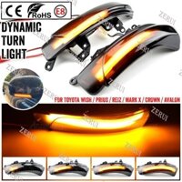 Zr Cho 2 Chiếc LED Năng Động Bên Gương Chiếu Hậu Biến Đèn Tín Hiệu Sequantial Blinker Đèn Báo Cho Xe Toyota Wish Prius REIZ Mark X Crown Avalon IQ EQ EV SAI MAJESTA