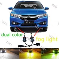 Zr Cho 2 Chiếc Màu Kép H11 Đèn Sương Mù Cho Xe Honda City 2015 2016 2017 2018 2019 Máy Chiếu Trắng LED Sương Mù Bóng Đèn Vàng Băng Xanh chanh Xanh