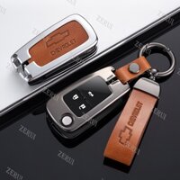 Zr Cho Hợp Kim Kẽm Da TPU Chìa Khóa Xe Ô Tô Vỏ Full Cover Remote Fob Vỏ Móc Khóa Cho Xe Chevrolet Trailblazer Captiva Colorado Sonic Trax Cruze Onix Tahoe Malibu Sail Aveo