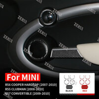 Zr Cho Sợi Carbon Cho Mini Cooper R56 Clubman R55 R57 Phụ Kiện Tay Nắm Cửa Xe Miếng Dán Nội Thất Loa Viền