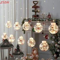 Zsdn 10 Đồ Trang Trí Giáng Sinh, Cây Giáng Sinh Ông Già Noel Đèn LED Dây, Năm Mới Chống Thấm Nước Người Tuyết Lãng Mạn Bóng Chúc Phòng Ngủ