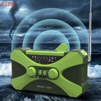 Zsdn AM / FM / WB Thời Tiết Đài Phát Thanh Tay Quay Đèn Pin Cắm Trại Ngoài Trời