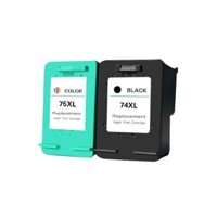 ZSMC HP Ink Cartridge For HP74XL 75XL CB335W CB337W Deskjet D4260 D4263 D4280 D4360 D4363 D5360 OfficeJet J5725 J5730 In