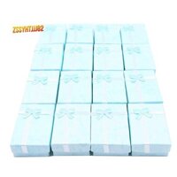 [Zssyhtjjj82.vn] 16 Hộp quà tặng trang sức bằng giấy đựng nhẫn trưng bày trang sức, đồng hồ nhỏ, dây chuyền, bông tai, hộp đóng gói quà tặng vòng tay (Xanh dương)