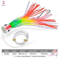 Ztoyl 1 Cái Mồi Bạch Tuộc Nhựa 23cm 96g Trò Chơi Lớn Trolling Mồi Cá Sail Grouper Dolphin Marlin Swordfish Cá Ngừ Biển Sâu Câu Cá Giải Quyết Mới