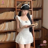 Ztoyl Nữ Mùa Hè Ren Chữ A Mini Đầm Bay Nhỏ Tay Ngọt Ngào Ngày Lễ Váy Mới