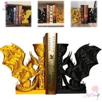 Ztoyl Whimical Dragon Bookends Dragon Bookends 3D In Hình Động Vật Rồng Chặn Sách Một Phải Có Dành Cho Những Người Yêu Thích Ảo Giá Sách Trang Trí Mới