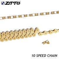 Ztto 10 Tốc Độ MTB Vàng Lớp Phủ Dây Xích Xe Đạp Leo Núi Xe Đạp Đường Bộ 10S Vàng Liên Kết Tương Thích Với Bất Kỳ 10 Tốc Độ Groupset 10v 116L