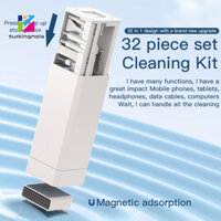 Ztur _ Bộ đa chức năng Bộ dụng cụ làm sạch tai nghe Bộ điện thoại di động 32 trong 1 tối ưu Bút cảm ứng di động Bàn chải loa Máy làm sạch cáp Thiết kế nhỏ gọn cho nhiều thiết bị Người bán hàng đầu