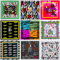 Zumba zumba ZW Phụ Kiện Thể Thao Khiêu Vũ Vuông Khăn Trùm Đầu Khăn quàng Cổ Vuông Khăn Phụ Kiện Khăn Tay Đầu Mặc Nam Nữ Cotton Polyester In Một Mặt