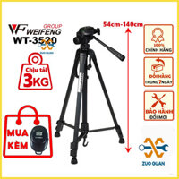 ZUOGUAN Chân quay tripod điện thoại WT 3520, giá đỡ 3 chân cho máy ảnh, máy quay phim chính