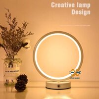 Zuoguan Đèn Ngủ LED Hình Tròn Để Bàn Trang Trí Phòng Ngủ Phong Cách retro Đơn Giản