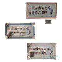 Zuoo Bản ghi tăng trưởng cho bé Khung ảnh sáng tạo Khung in hình chân tay 12 tháng