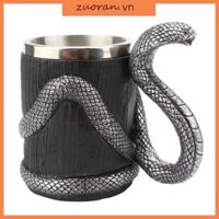 Zuoo Cho Sáng Tạo 600ml Thép Không Gỉ Bia Cốc 3D Nhựa Rắn Tay Cầm Hai Lớp Cốc Uống Tankard Cà Phê Sữa Dr