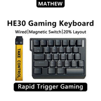 Zuoya HE30 Công Tắc Từ Tính Bàn Phím Cơ Một Tay RGB Đèn Nền Nóng Hoán Đổi Độ Trễ Thấp Kích Hoạt Nhanh Bàn Phím Chơi Game 29 Phím