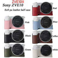 Zve10m2 Vỏ Da PU ZVE10 II Vỏ Máy Ảnh Nửa Thân Có Dây Đeo Cho ZV-E10 II Bảo Vệ Phụ Kiện Camera 1 / 4 Vít Sony ZVE10 II ZVE10 Mark II