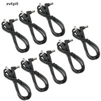 [ZVPT] 8Pcs DC Cable Guitar Effect Pedal Patch Power Lead/cord 60cm Black Sizing 2.1 mm DSF