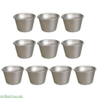 Zwinz1aa 10 Chiếc Bánh Cupcake Chống Dính Cốc Nhôm Trứng Tart Khuôn Kim Loại Darioles Khuôn