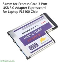 Zwinz1aa 54mm cho Thẻ Express 3 Cổng USB 3 0 Adapter Expresscard cho Laptop FL1100 Chip