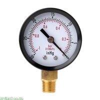 Zwinz1aa Mặt số áp kế chân không NPT 30HG 0PS Đồng hồ đo mặt số tỷ lệ kép Máy đo áp suất chân không