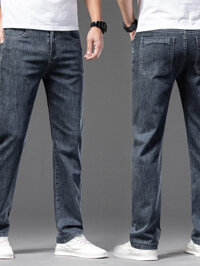 [ZXCVHS] Quần (Jean 12A) Co Giãn Cạp Chun Form Baggy Dáng Suông Cao Cấp Thiết Kế Tinh Tế Lee FALLE