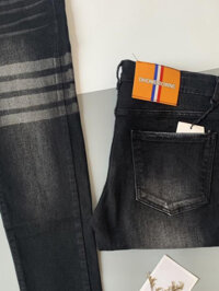 [ZXCVHS] Quần JEANS 4 Vạch Trắng Nam Quần bò nam Thom 4 sọc Trơn Phối Dập Kẻ Trắng Đùi Cực Đẹp Xưởn