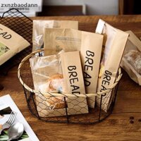 [Zxn] 100 Túi Đựng Bánh Mì Giấy Nhỏ Lớn Có Cửa Sổ Trong Suốt Túi Giấy Kraft Để Đóng Gói Bảo Quản Hàng Nướng Dụng Cụ Nhà Bếp [VN]