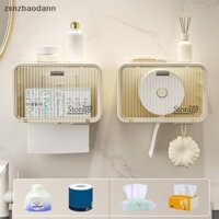 [Zxn] Hộp đựng khăn mặt Hộp đựng đồ vệ sinh treo tường không đục lỗ Hộp đựng đồ trang điểm phòng tắm Hộp bông [VN]