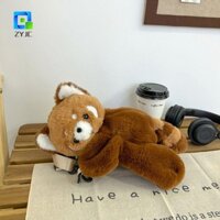 Zyjc Raccoon Doll Túi đeo chéo Đồ chơi sang trọng Học sinh di động