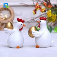 Zyjc Trứng Gà Phục Sinh Tượng Nhỏ Nhựa Thủ Công Đồ Chơi Gà Con Văn Phòng Tại Nhà Sân