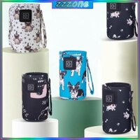 Zzz Di Động Bình Giữ Ấm USB Sạc Du Lịch Sữa Ấm Cho Trẻ Sơ Sinh Bình Sữa Ba Bánh Có Thể Điều Chỉnh 5V-2A Sa
